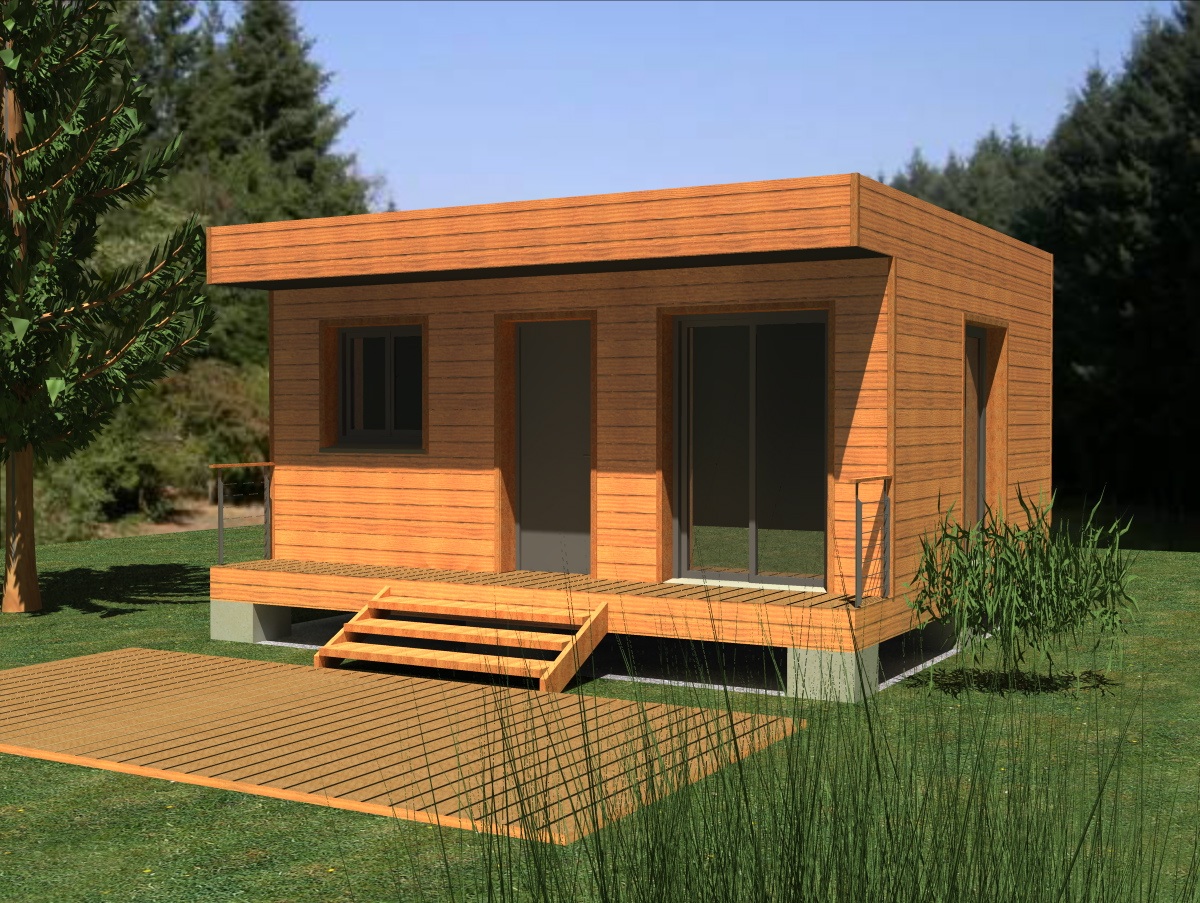 maison bois en kit toit terrasse